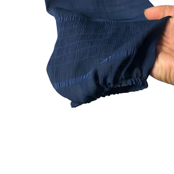 BCBGeneration Sheer Blue Tie Blouse Size S - Picture 5 of 6